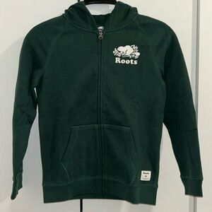 ROOTS KIDS Green Zip-Up Hoodie